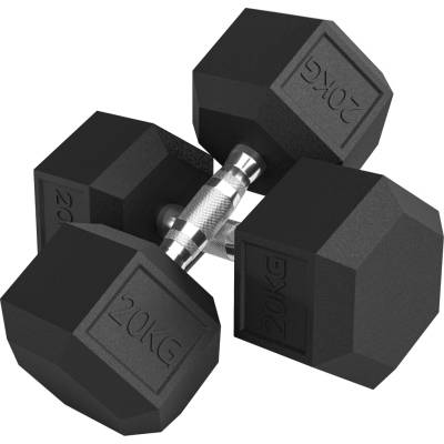 HOMCOM Činky s vroubkovanou rukojetí litinová činka 2 x 20 kg
