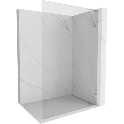 Mexen Lunar L стена за душ Walk-in дясна 90 x 200 см, прозрачна 8 мм, златна - 830L-090-000-50-00-P (830L-090-000-50-00-P)