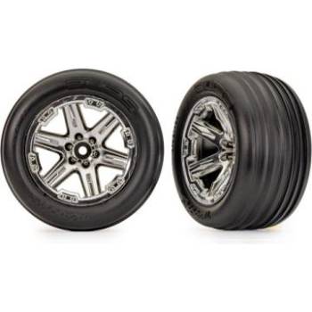 Traxxas колело 2, 8", RXT хромиран диск, оребрена гума (електрическа предна) (2)