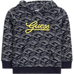 GUESS Двуцветен спортен суичър за момче в черно и сиво Guess