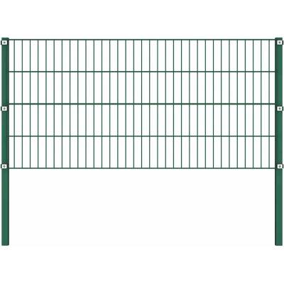 OMAXI Plotový panel se sloupky železný 176,5 x 80 cm zelený 587004