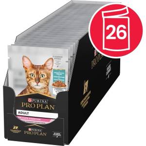 PRO PLAN PURINA PRO PLAN CAT DELICATE DIGESTION консерви Морски риби 26 x 85 г
