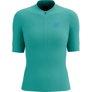 Compressport Дамска тениска Compressport Women's Trail Racing Postural S/S Top Running shirt - Pool Blue (916-3351-0414)