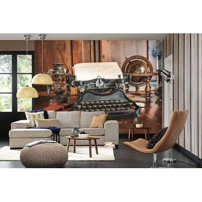 DIMEX ART Самозалепваща се флизелинова фототапета ретро пишеща машина 375 x 250 см