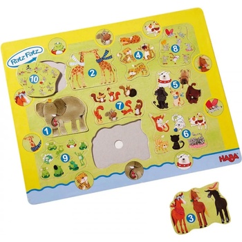 HABA Детски пъзел Haba - Числа и животни (2439)