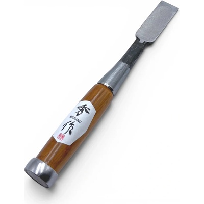 Japonské truhlářské dláto SHUSAKU OIRE NOMI, rukojeť z červeného dubu, 21 mm