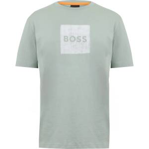 Boss Тениска Boss Mens BOSS ORANGE Short Sleeve T-Shirt with Contemporary Stitched Logo - Green 351