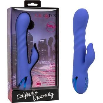 CalExotics California Dreaming L.A. Love prirážací na bod G so stimulátorom klitorisu 21,5 x 3,8 cm