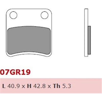 Zadní brzdové destičky Brembo Honda 750 NC X (PARKING BRAKE) 2014 - směs CC – Sleviste.cz