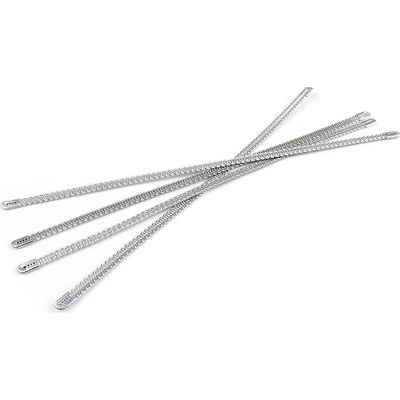 Výztuž do korzetu šíře 5 mm více délek - 25 cm stříbrná (4 ks)
