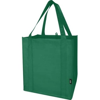GRS recyklovaná netkaná nákupná taška s pevným dnom, 6 l Liberty - Zelená