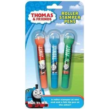 Thomas and Friends Рисувателен комплект за оцветяване Thomas & Friends, Флумастери с печати 3 цвята, THRSP