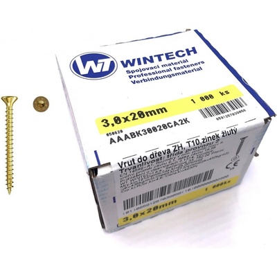 Wintech vrut 3,0x 20 torx, T10, bal 1000 ks AAABK30020CA2K
