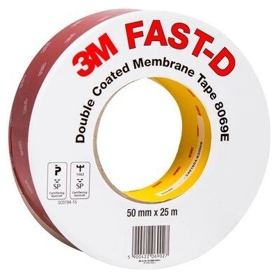 3M 8069E FAST-D Pružná extrémně lepicí vzduchotěsná oboustranná páska 25 m x 0,475 mm x 25 mm