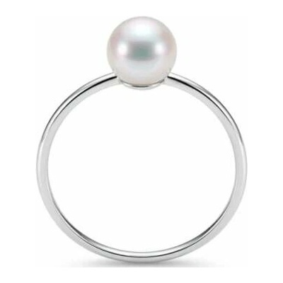Šperky Nina Subtilní strieborný prsteň s prírodní perlou Pearl Shine prst ag 310
