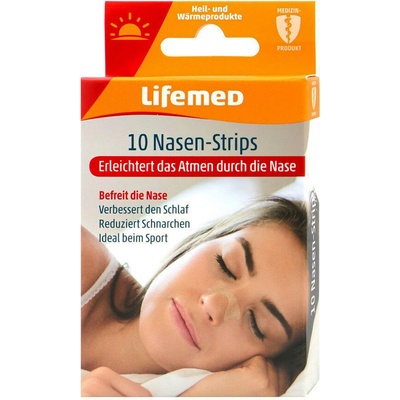 LIFEMED Nosní náplasti 19 x 66 mm 10 ks