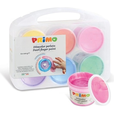 PRIMO Prstové barvy perleťové 6 x 100 g