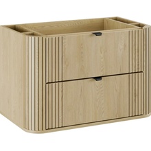 Comad Ovalia Cremona skrinka 80x45.8x52 cm závesná kúpeľňová skrinka pod umývadlo dub OVALIA CREMONA 82-80-46-2S