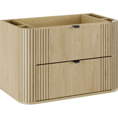 Comad Ovalia Cremona skrinka 80x45.8x52 cm závesná kúpeľňová skrinka pod umývadlo dub OVALIA CREMONA 82-80-46-2S