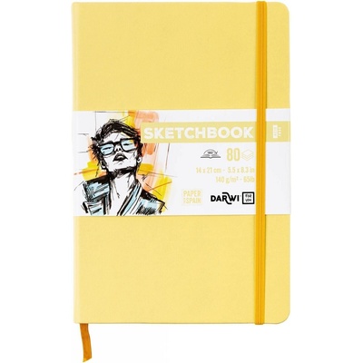 Darwi Dfy Скицник 80 14 x 21 cm 140 g Soft Yellow (DF80014210002C)