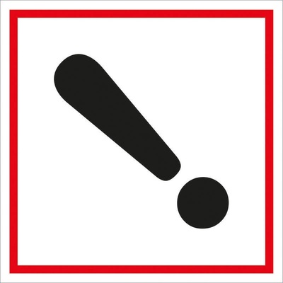 Walteco Symbol GHS 07 – DRÁŽDIVÉ 100x100mm, samolepka Množství: 1 ks , 20138