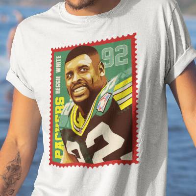 Tričko s potlačou Reggie White biela