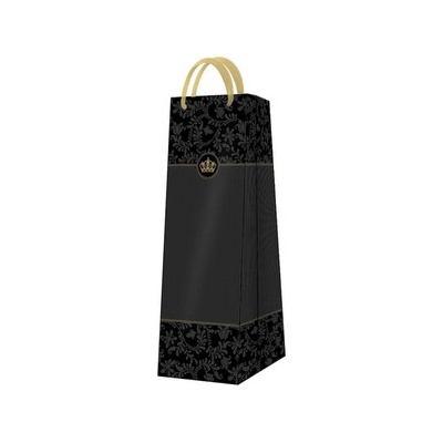 Darčeková taška PAW Premium Gold Crown, bottle - 12x37x10 cm