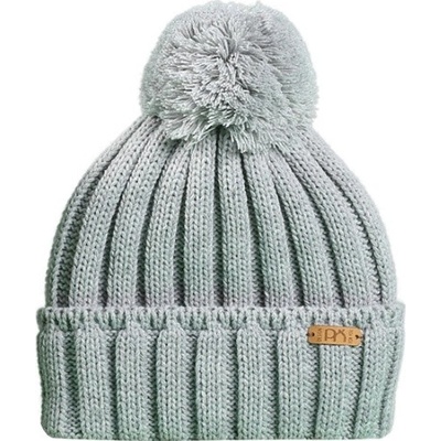 dětská pletená čepice s nášivkou Pletex H129 Světle šedá