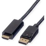 Roline Кабел DisplayPort 1.2 DP - HDMI 4K60Hz, M/M, 2 м, черен 11.04. 5786-10 (11.04.5786-10)