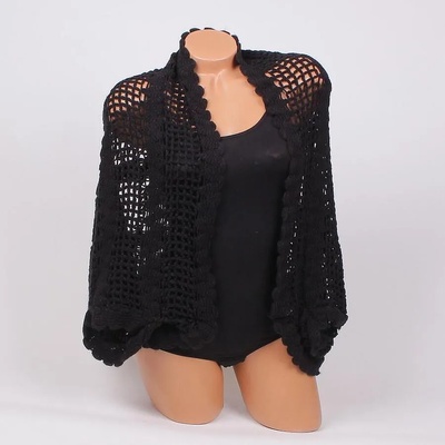 Плетено болеро в черен цвят