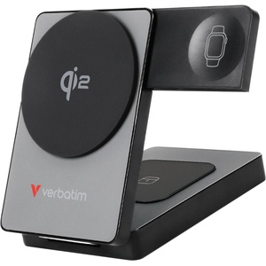 Verbatim Външна батерия Verbatim Foldable 3-in-1 Qi2 Magnetic Wireless Power Bank 5000 mAh Grey (32294) - pimpmypc