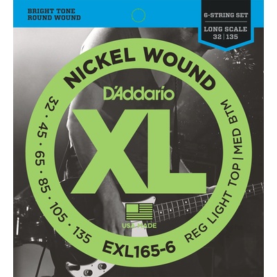 D'Addario EXL165-6 Струни за 6-струнна бас китара