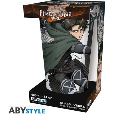 Attack on Titan Sklenice Levi 400 ml