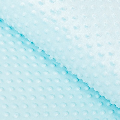Dětská látka Minky 3D puntíky MKP-013 Ledová modrá - šířka 150 cm