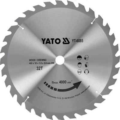 Pilový kotouč na dřevo 400x30 mm 32 zubů YATO
