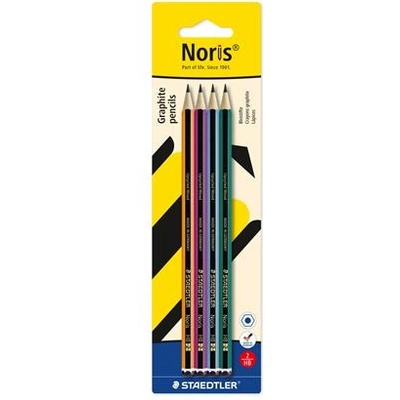 STAEDTLER Комплект графитни моливи, HB, шестоъгълни, STAEDTLER "Noris 120 color edition", 4 броя 120-S BK4 (120-S BK4)