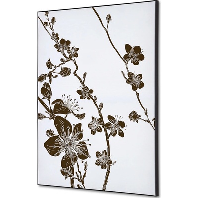 Jansen Display Textilní dekorace na zeď A2 Japonské třešňové květy květy hnědé, 420 x 594 mm