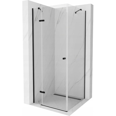 Mexen Roma сгъваема душ кабина 90 x 90 см, прозрачна, черна - 854-090-090-70-00 (854-090-090-70-00)