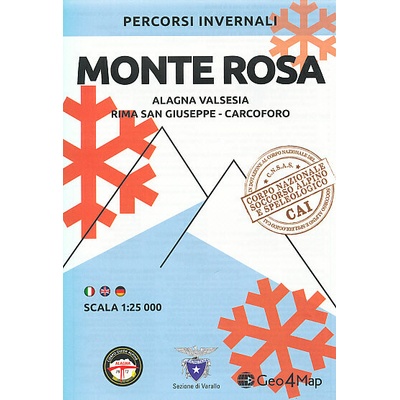 zimní mapa Monte Rosa 1:25 t.