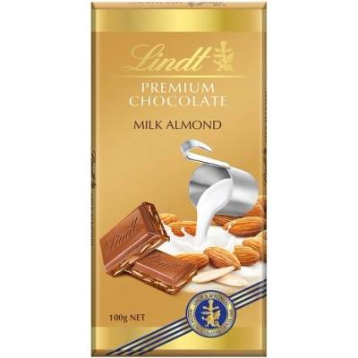 Lindt Gold Mléčná čokoláda s mandlemi 100 g