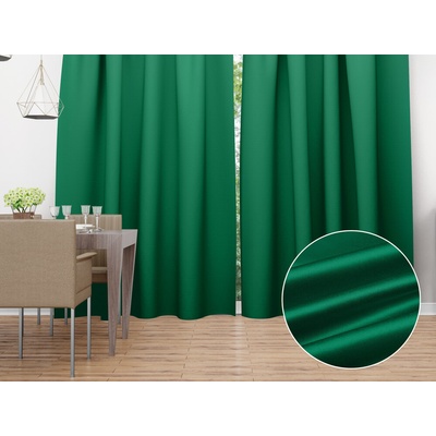 Biante Saténový záves LUX-012 Zelený 140x150 cm