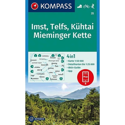 Kompass Karte Imst, Telfs, Kühtai, Mieminger Kette