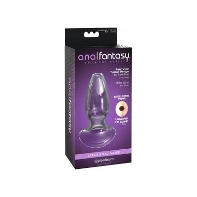 f-toys AFE Glass Tunnel Plug Large - Transparent Borosilicate, 10.9 cm