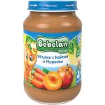 Bebelan Плодово пюре Bebelan Puree - Ябълки, кайсии и моркови, 190 g (18287)