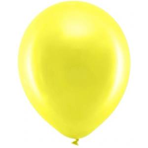 Party Deco Латексови Балони Металик, Жълто 30см (rb30m-084)
