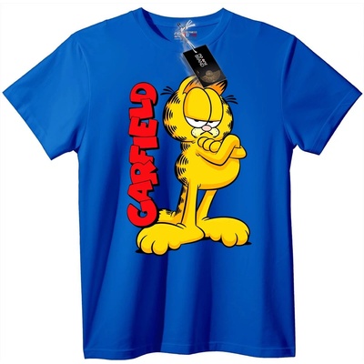 NOONEBRAND Тениска Garfield - класическа анимационна котка - 2XL, Black