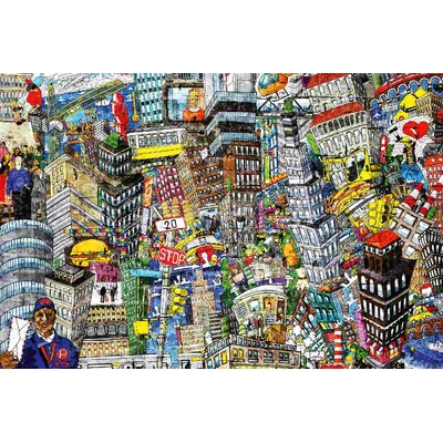 DIMEX ART Флизелинов фототапет анимационен град ii. 375 x 250 см