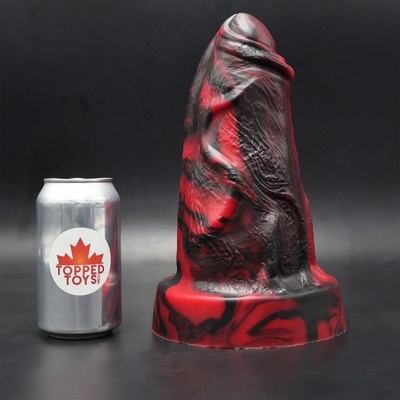 Topped Toys Agon 145 Forge Red, prémiové silikonové dildo 24 x 11,7 cm