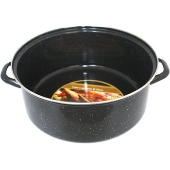 Румънски емайл РЯ-Тава кръг с метален кант Ø32xh11.5cm ЧЕРНА (3013/32) (016027)