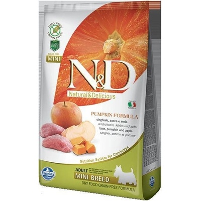 N&D Pumpkin Dog Adult Mini Grain Free Boar & Apple 2,5 kg